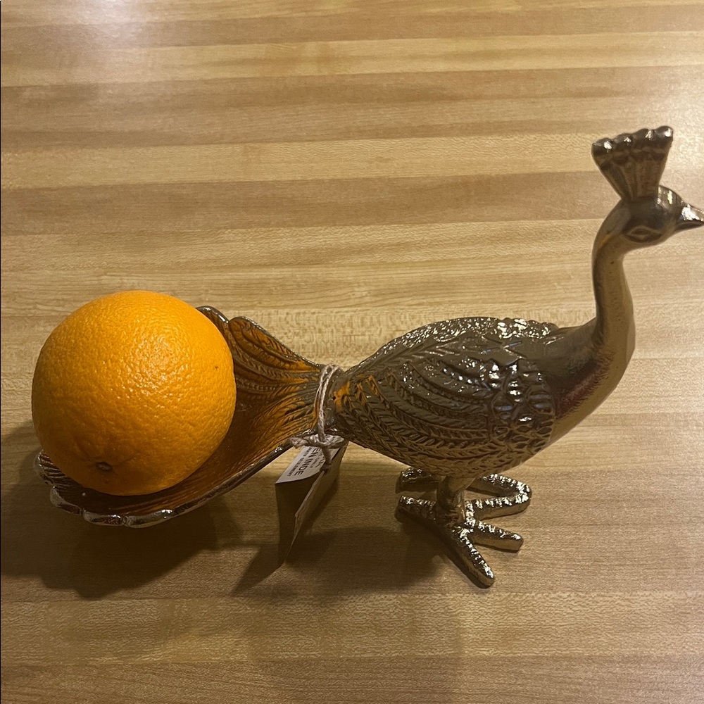 #1165 + Elegant Gold Peacock Figurine - Picture 3 of 7